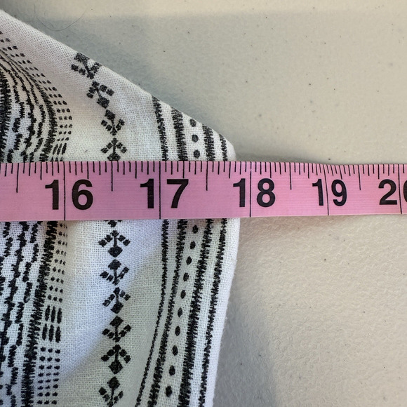 Old Navy Linen Cami Jumpsuit Womens Size L Tall White Stripe Smocked Beachy - Picture 7 of 9